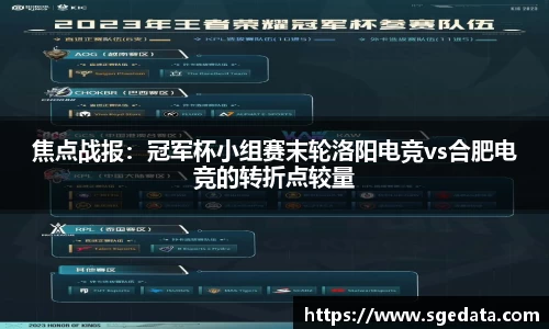 焦点战报：冠军杯小组赛末轮洛阳电竞vs合肥电竞的转折点较量